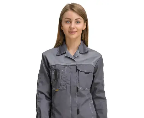 Костюм рабочий женский летний RONTA KS214 с брюками темно-серый, светло-серый, черный
