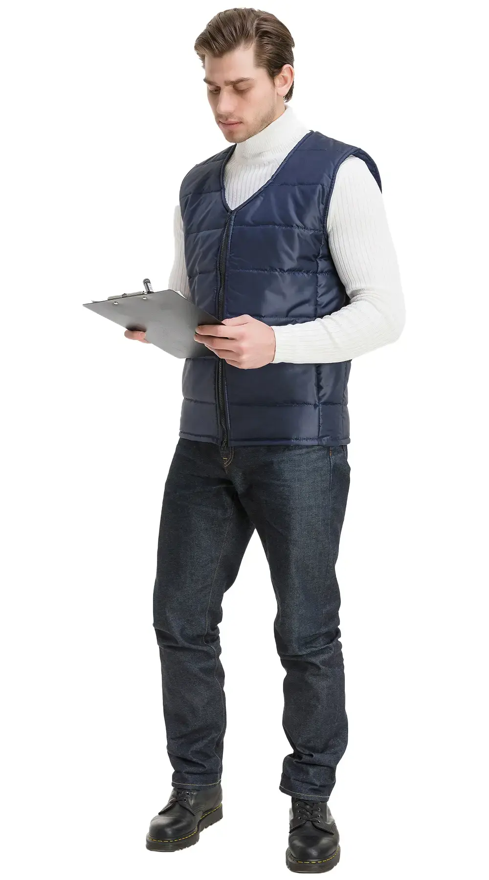 Жилет рабочий мужской утепленный зимний RONTA JT1004 темно-синий