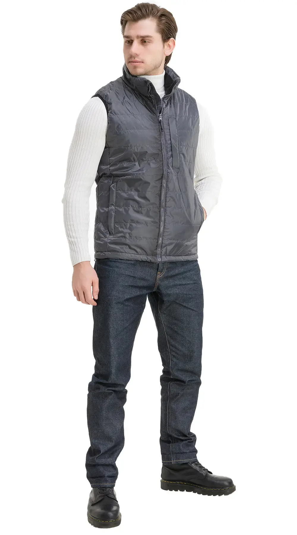 Жилет рабочий мужской утепленный зимний RONTA JT1001 серый