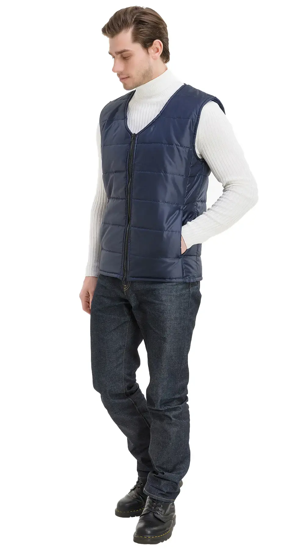 Жилет рабочий мужской утепленный зимний RONTA JT1004 темно-синий