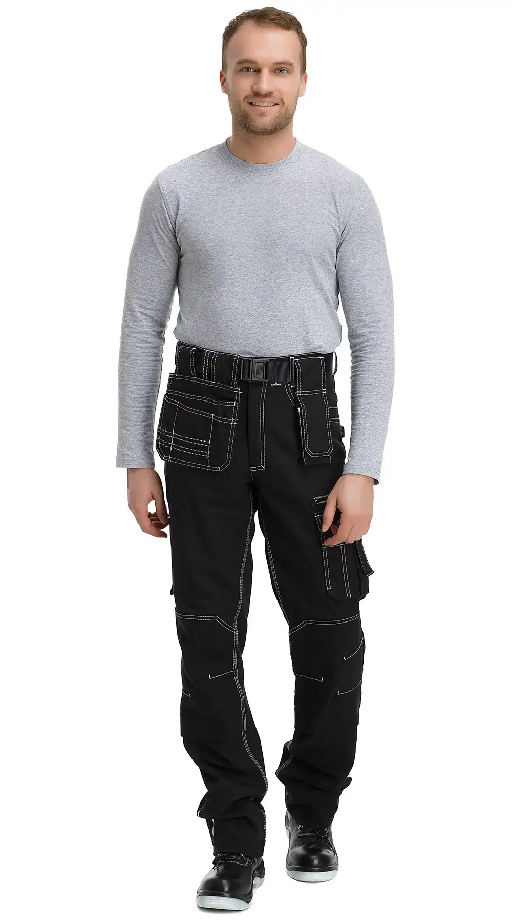 Брюки рабочие мужские летние Техноавиа "Стокгольм" черные