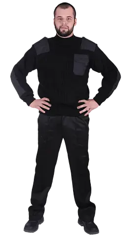 Свитер-джемпер офицерский RONTA черный