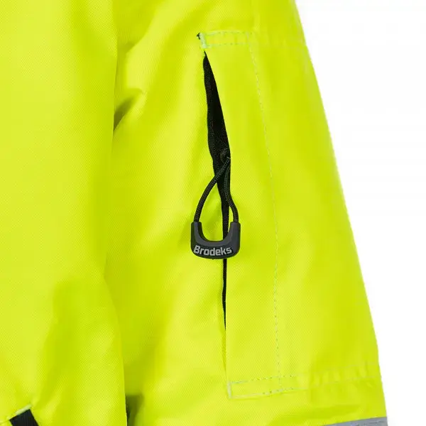 Зимняя сигнальная куртка-бомбер Brodeks KW 222, желтый/черный