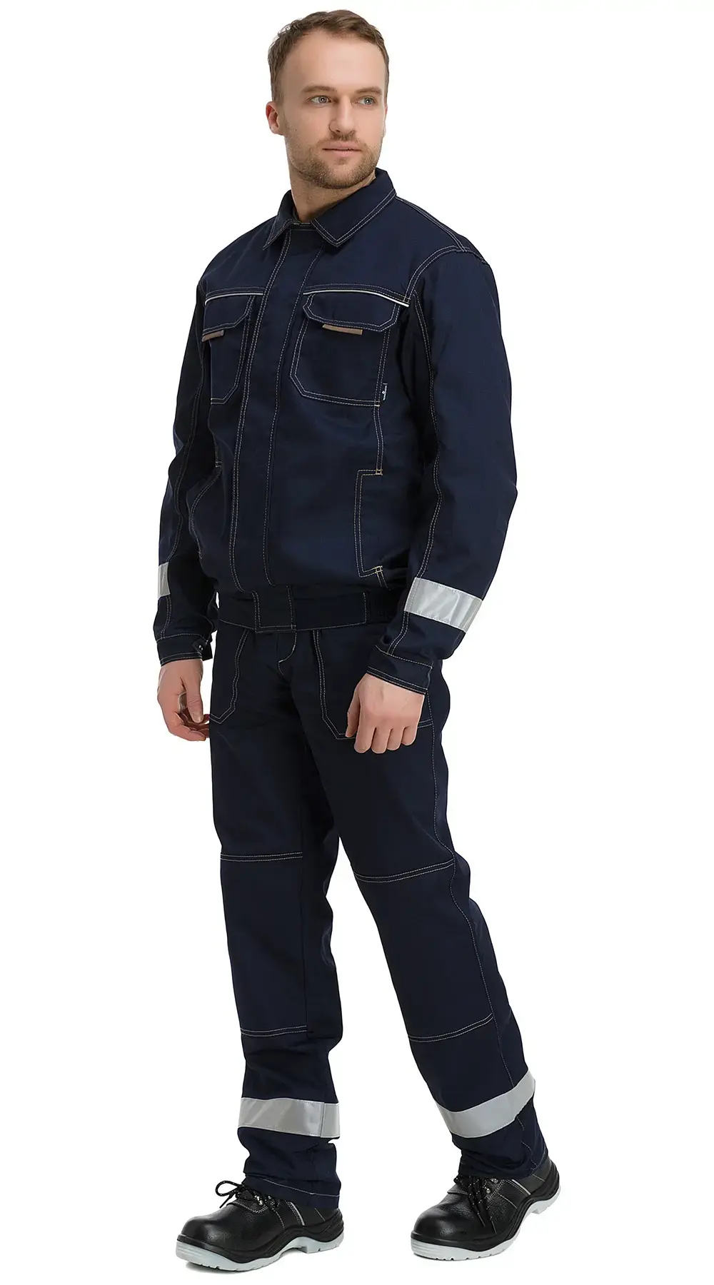 Костюм мужской летний Техноавиа "Техно СОП" с полукомбинезоном темно-синий