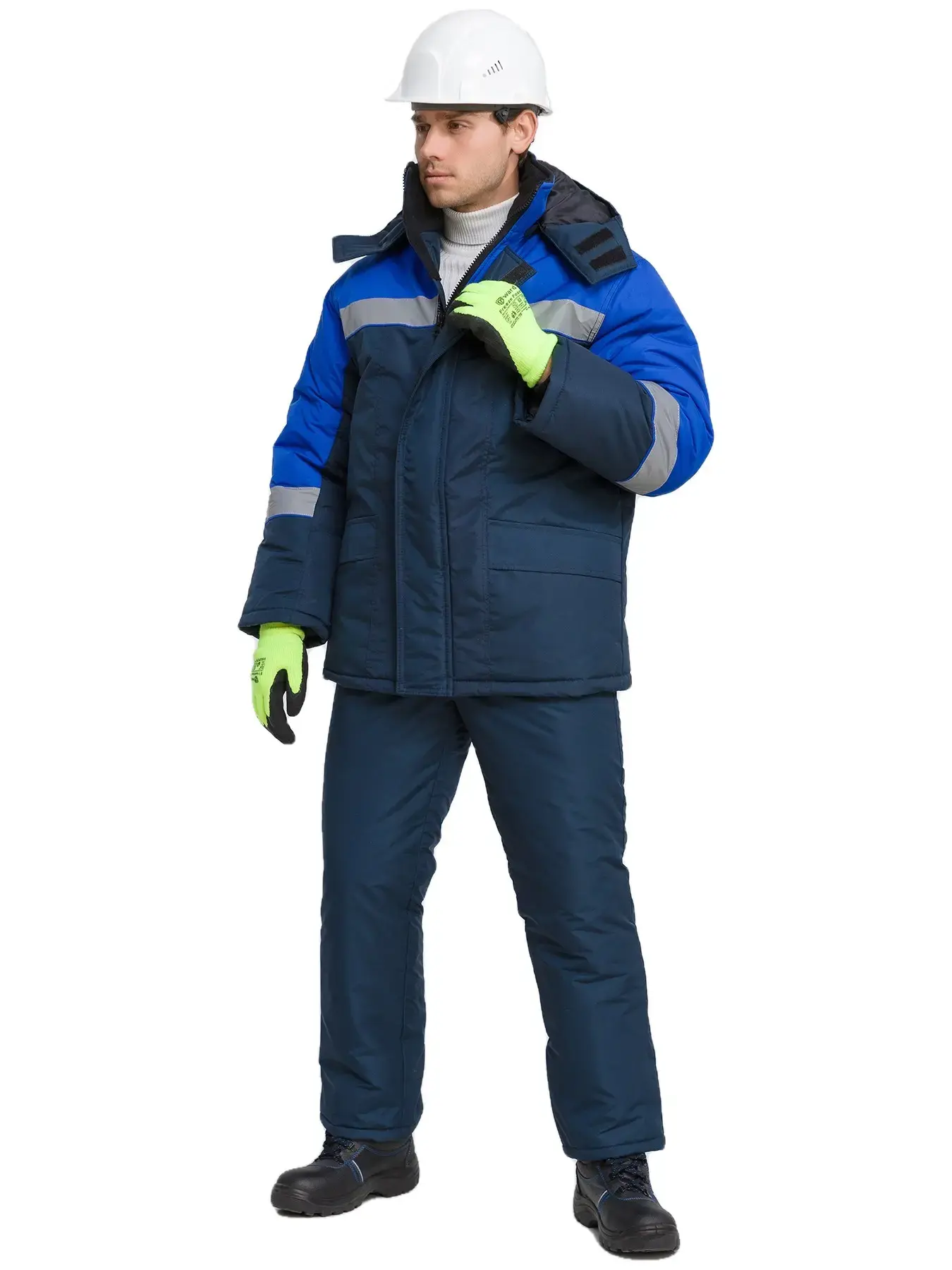 Костюм рабочий мужской утепленный зимний RONTA KS-ALASKA темно-синий, васильковый