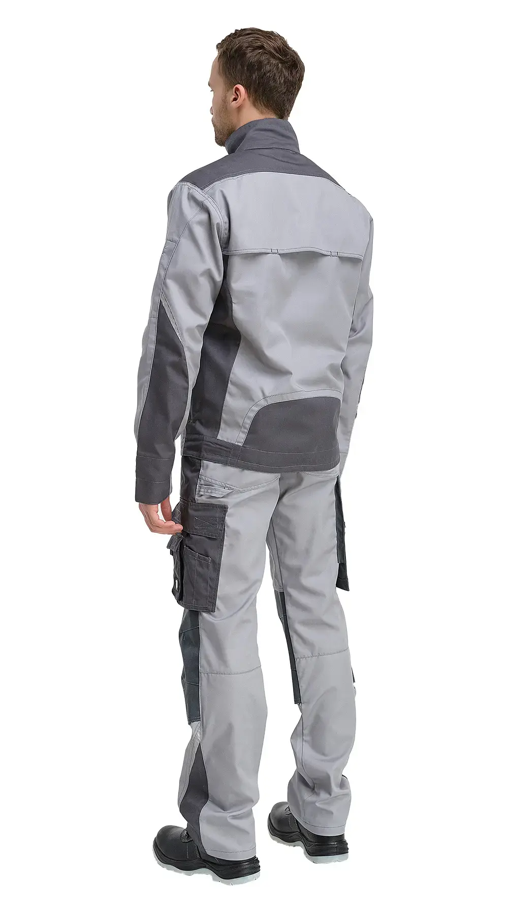 Костюм рабочий мужской летний RONTA KS2020 с брюками темно-серый, светло-серый