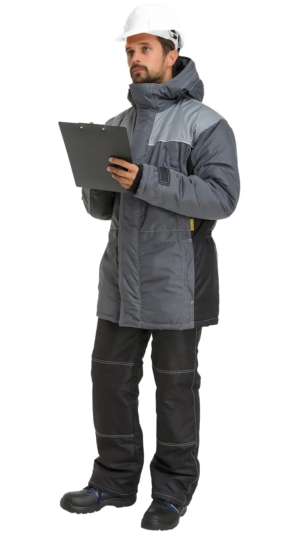 Куртка рабочая мужская зимняя утепленная RONTA KR930 темно-серая, черная, светло-серая