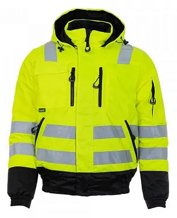 Зимняя сигнальная куртка-бомбер Brodeks KW 222, желтый/черный Зимняя сигнальная куртка-бомбер Brodeks KW 222, желтый/черный