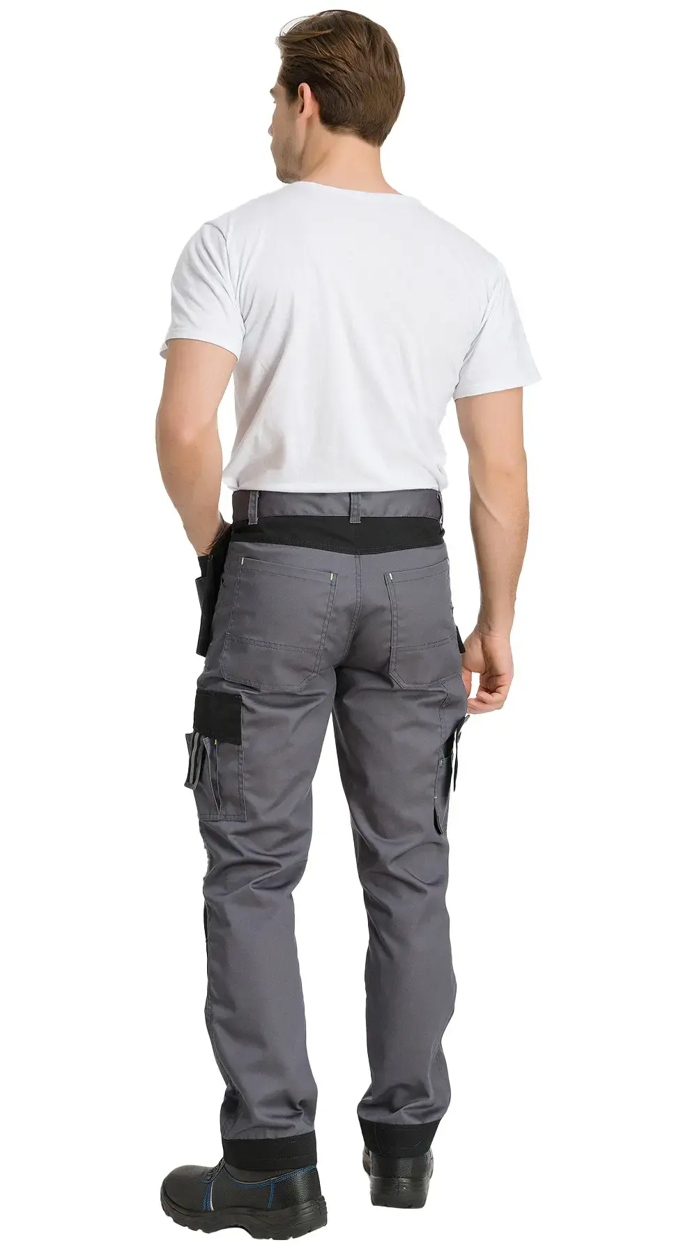 Костюм рабочий мужской летний RONTA KS808 с брюками темно-серый, черный, лаймовый