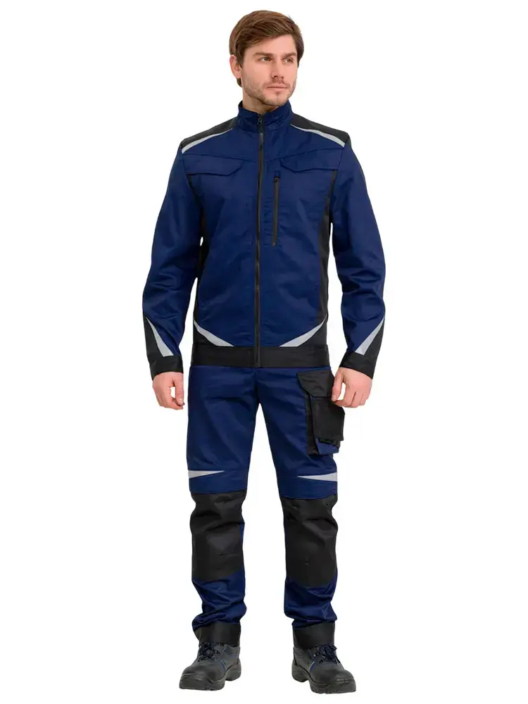 Куртка рабочая мужская летняя RONTA KR209 темно-синий, черный