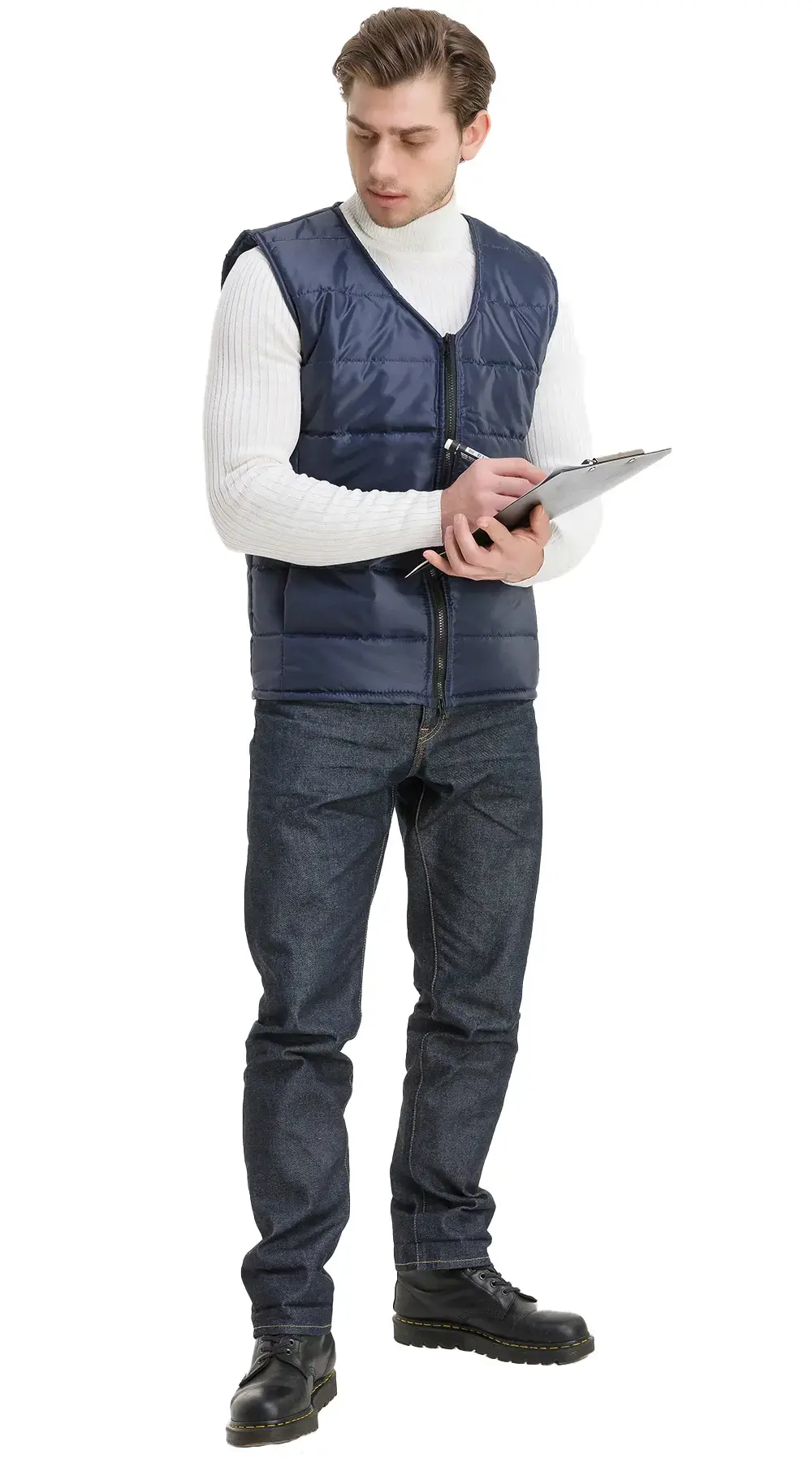 Жилет рабочий мужской утепленный зимний RONTA JT1004 темно-синий