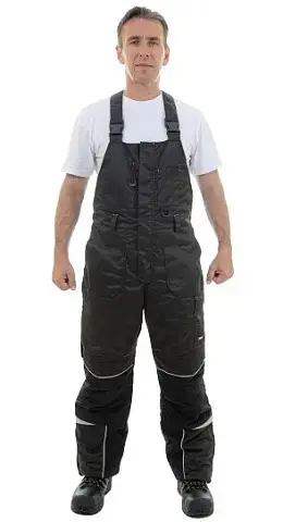 Зимний полукомбинезон BRODEKS KW403, черный  Зимний полукомбинезон BRODEKS KW403, черный