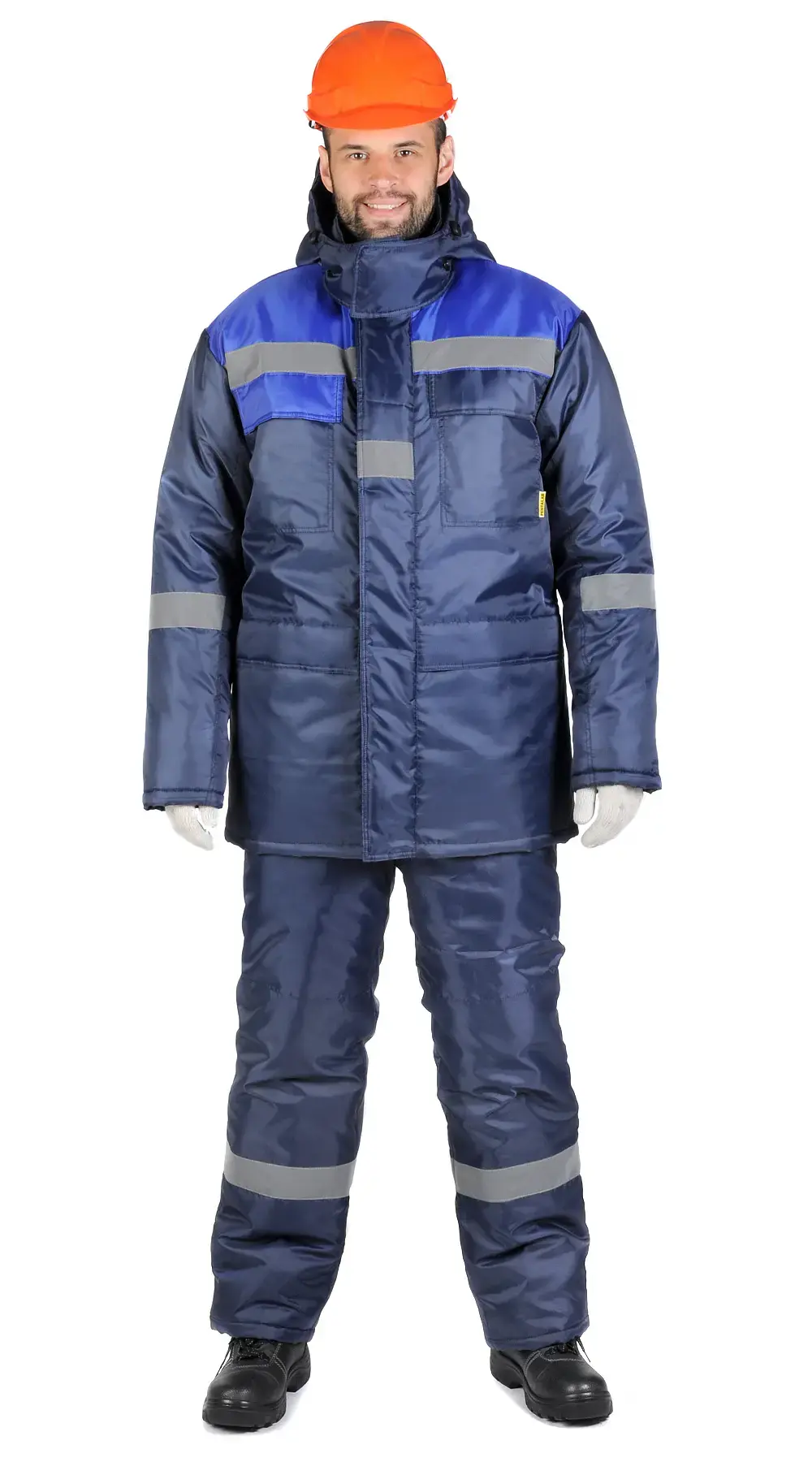 Костюм рабочий мужской утепленный зимний RONTA KS911 темно-синий, васильковый