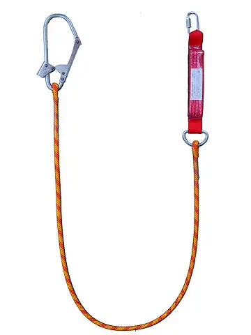 Строп из каната 2 м с амортизатором,с большим монтажным и соединительным карабином
