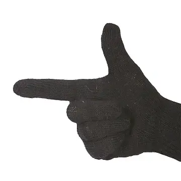 Перчатки трикотажные 5-ти нитка черные Перчатки трикотажные 5-ти нитка черные