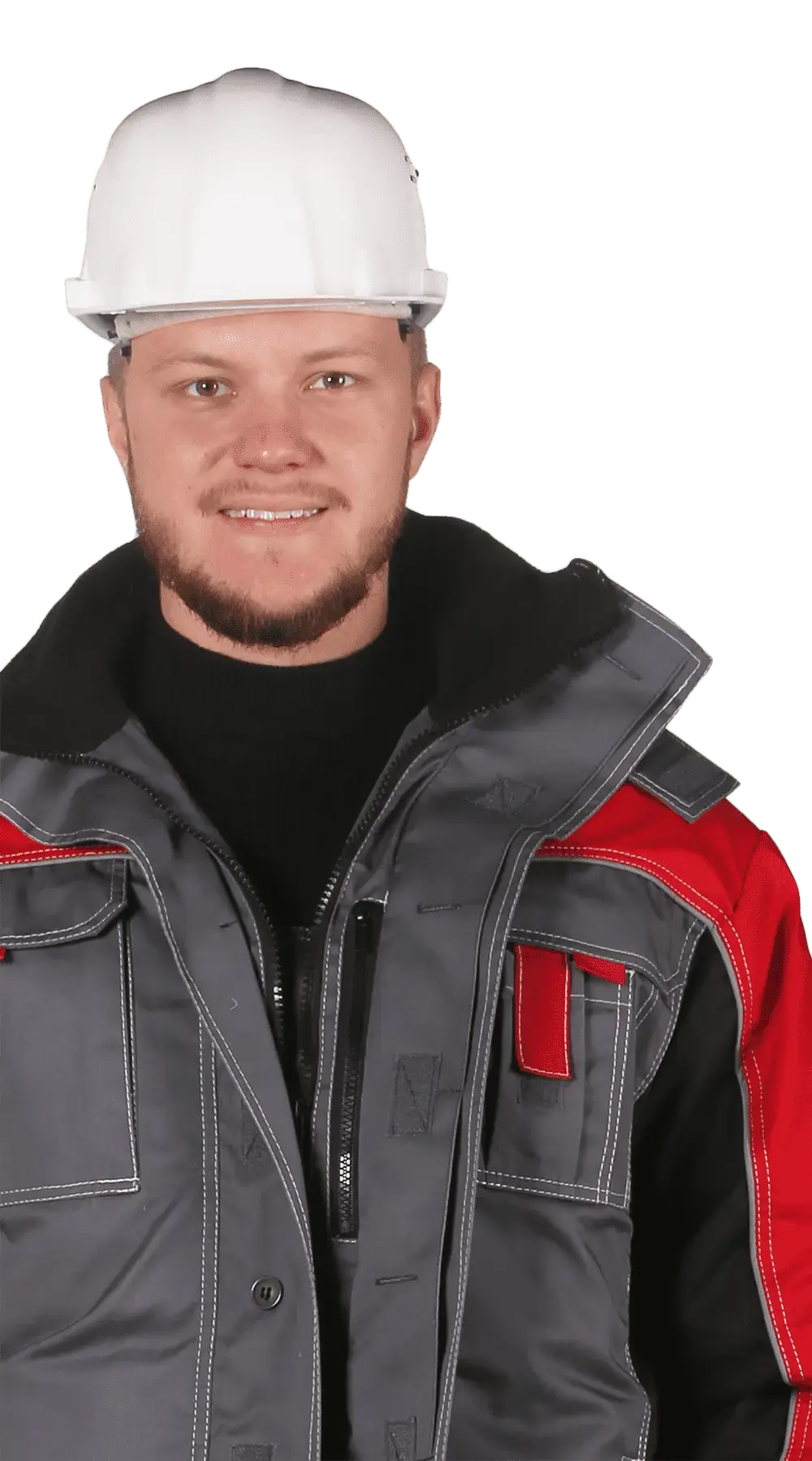 Костюм рабочий мужской утепленный зимний RONTA KS581 темно-серый, красный, черный