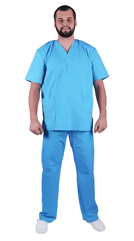 Костюм медицинский мужской RONTA KS521 васильковый