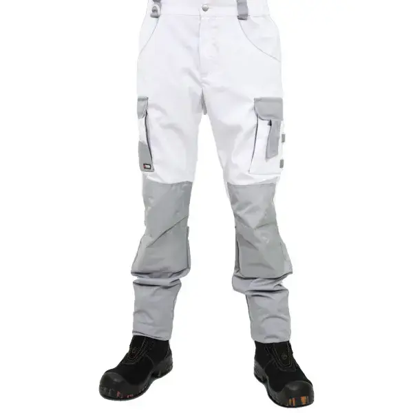 Брюки BRODEKS KS302, белый/серый