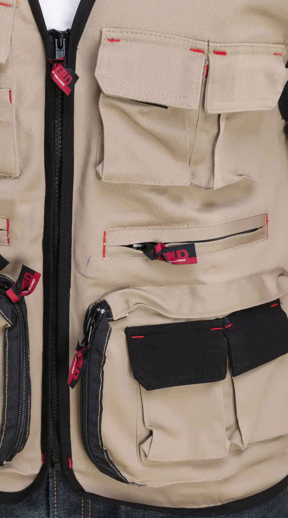 Жилет мужской летний "СПЕЦ-Авангард" бежевый, черный