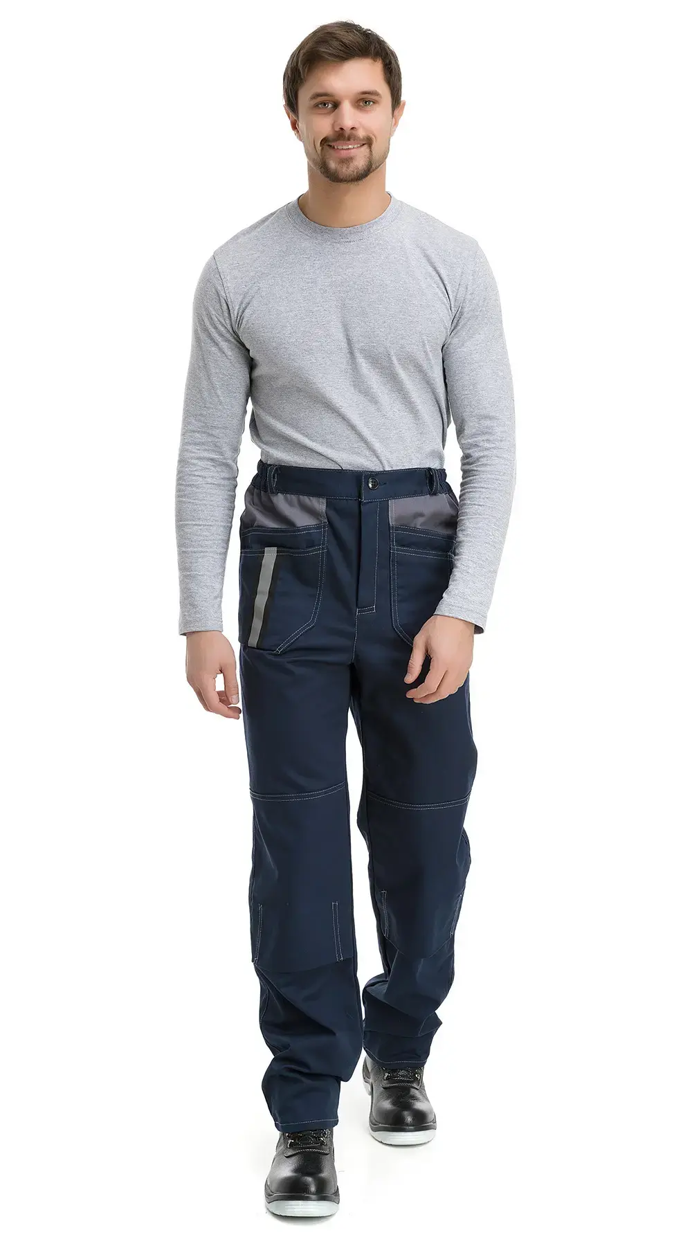 Костюм рабочий мужской летний RONTA KS804 с брюками темно-синий, серый
