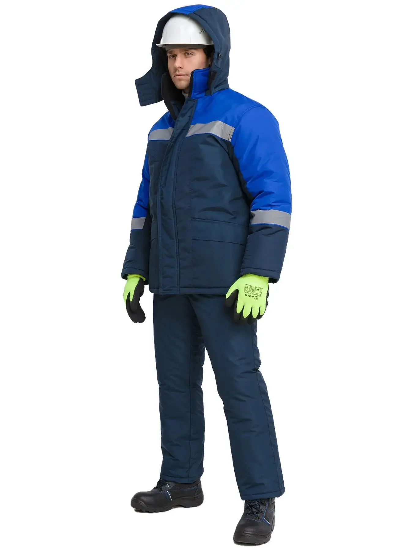 Костюм рабочий мужской утепленный зимний RONTA KS-ALASKA темно-синий, васильковый