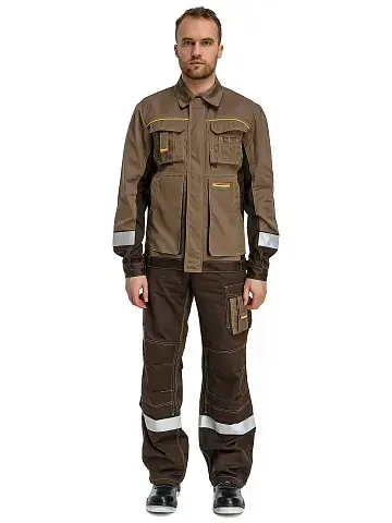 Куртка рабочая мужская летняя Техноавия "Бавария" светло-коричневый, коричневый Куртка рабочая мужская летняя Техноавия "Бавария" светло-коричневый, коричневый