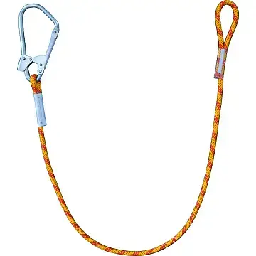 Строп из каната 1,5 метра большим монтажным карабином и крепежной петлей Строп из каната 1,5 метра большим монтажным карабином и крепежной петлей