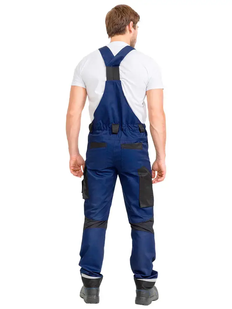 Полукомбинезон рабочий мужской летний RONTA PL210 темно-серый, черный