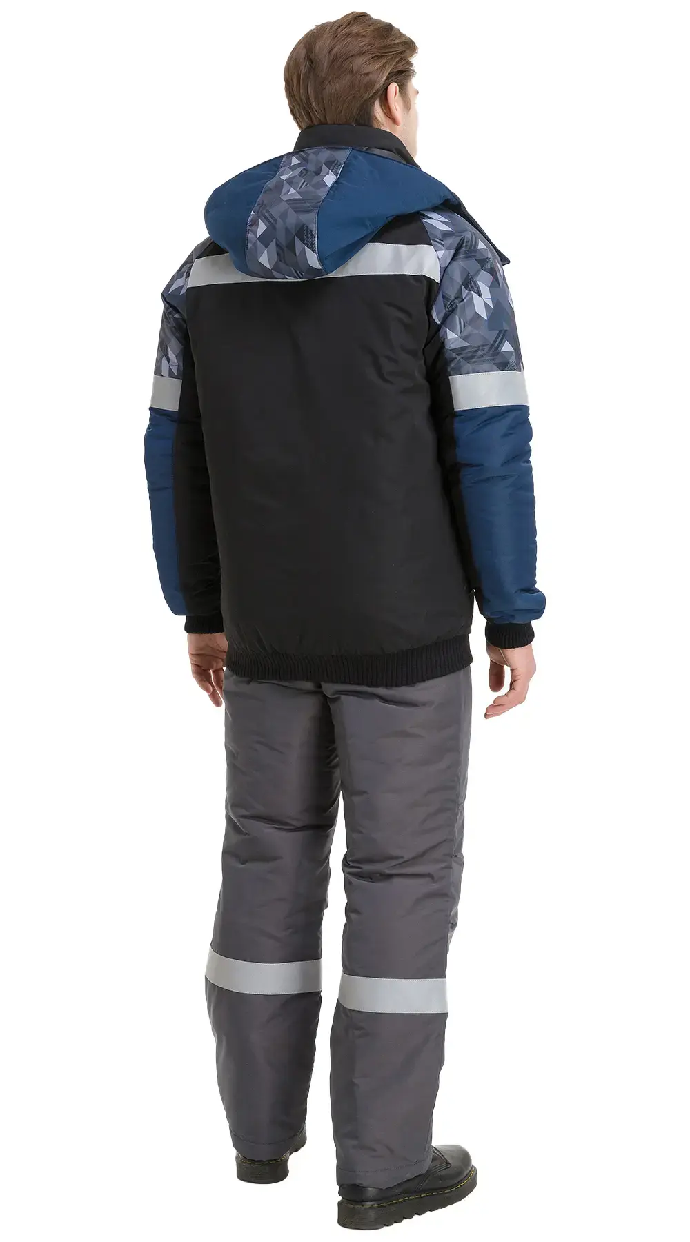 Куртка рабочая мужская зимняя утепленная Восток-Сервис "Конструктор" черная, синяя