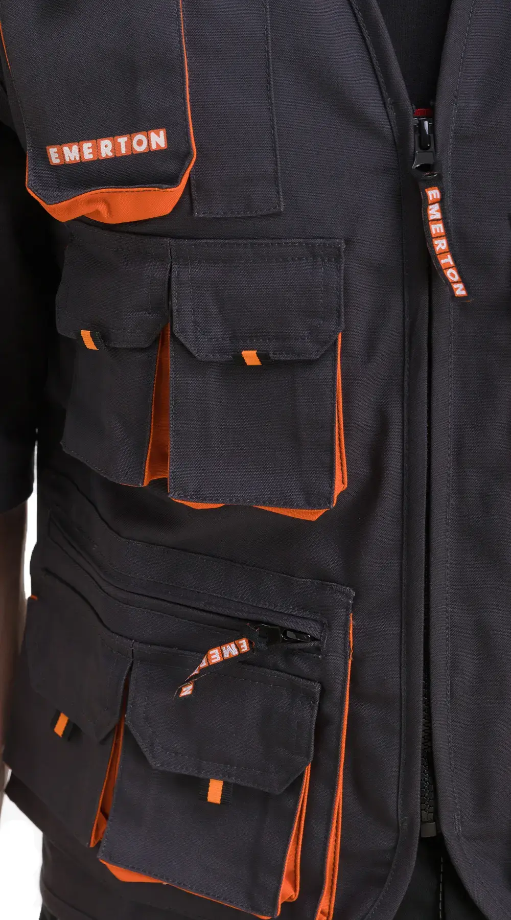 Жилет мужской летний CERVA "Эмертон" темно-серый, оранжевый