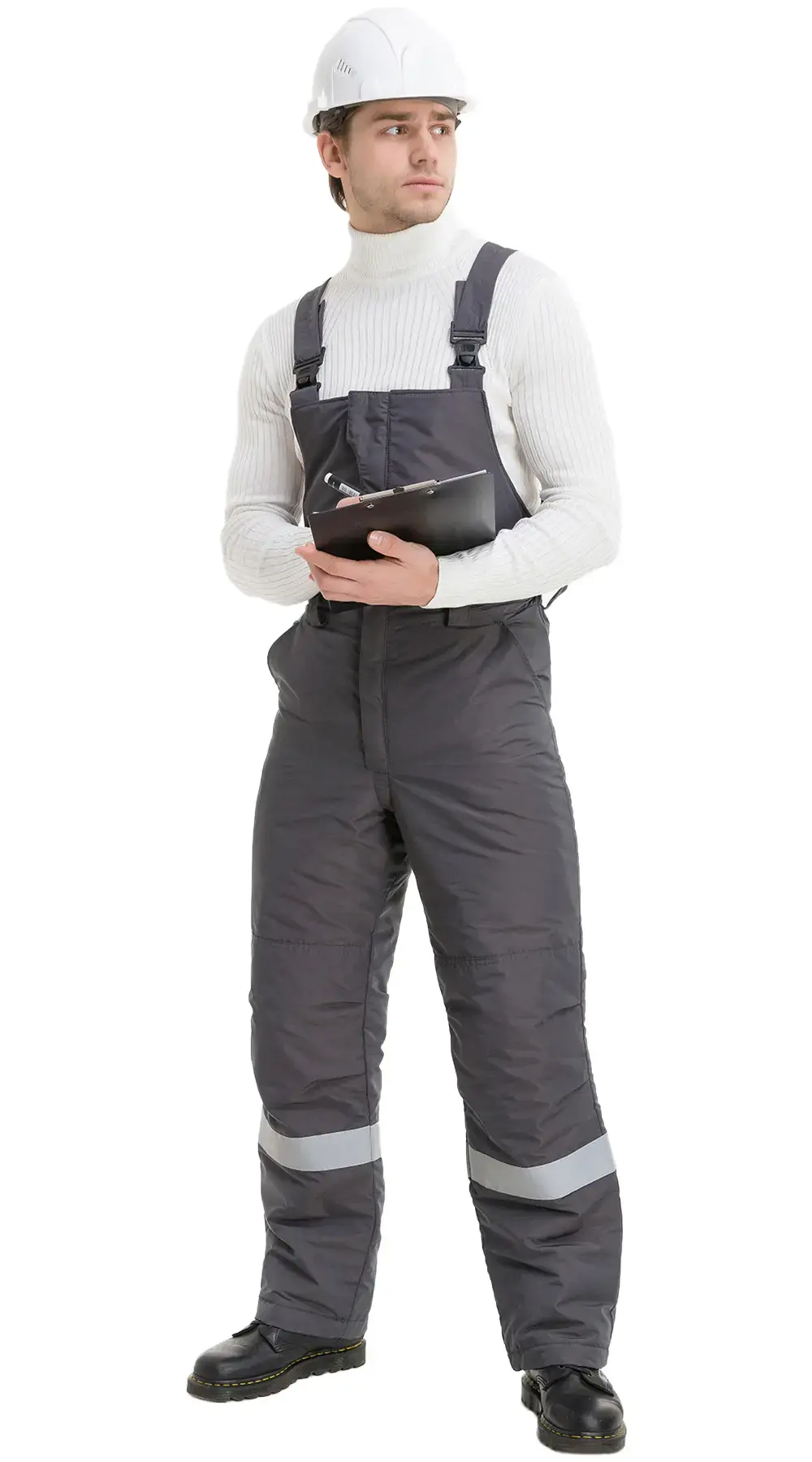 Полукомбинезон рабочий мужской утепленный зимний Восток-Сервис "Конструктор" серый