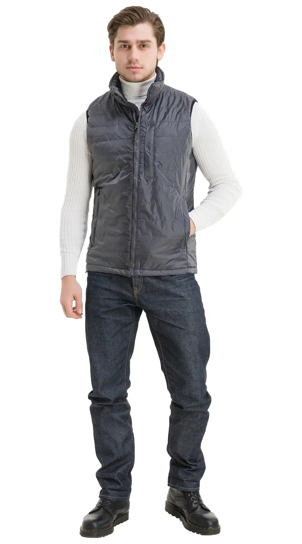 Жилет рабочий мужской утепленный зимний RONTA JT1001 серый