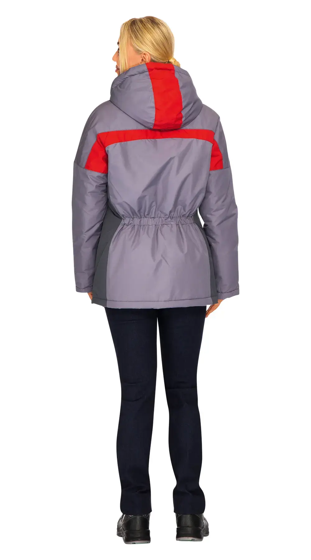 Куртка рабочая женская зимняя утепленная Восток-Сервис "ЛЕДИ СПЕЦ" серая, красная