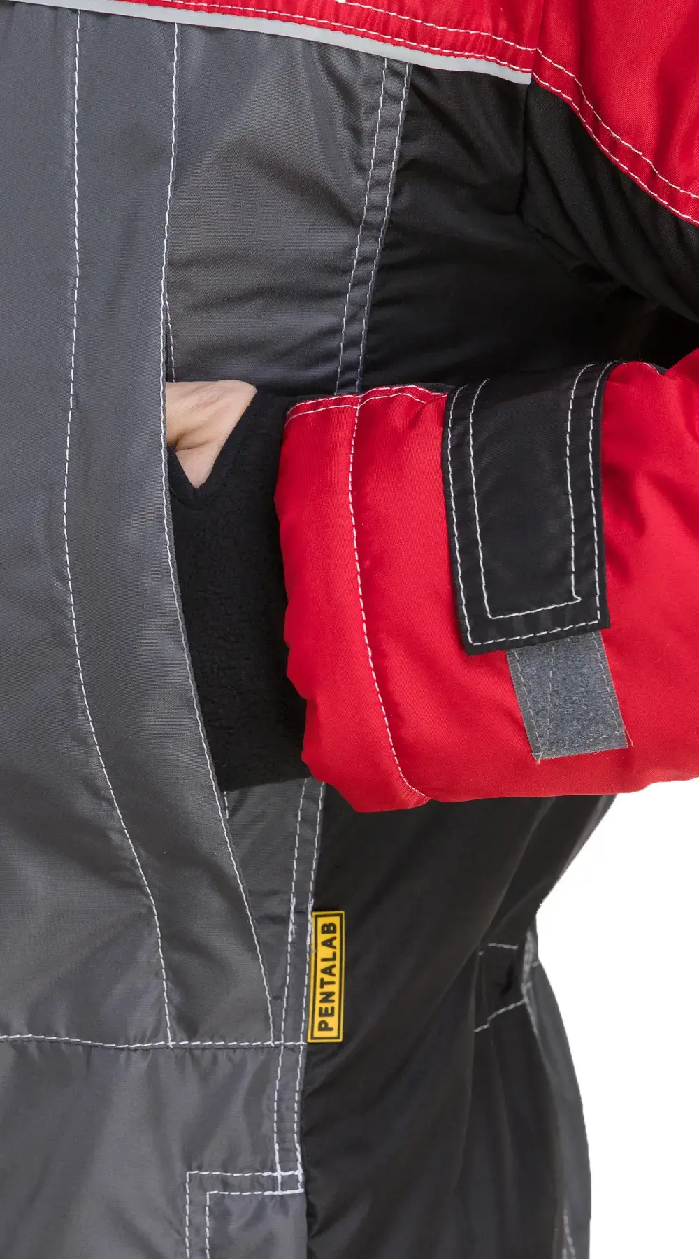 Куртка рабочая мужская зимняя утепленная RONTA KR930 темно-серая, черная, красная