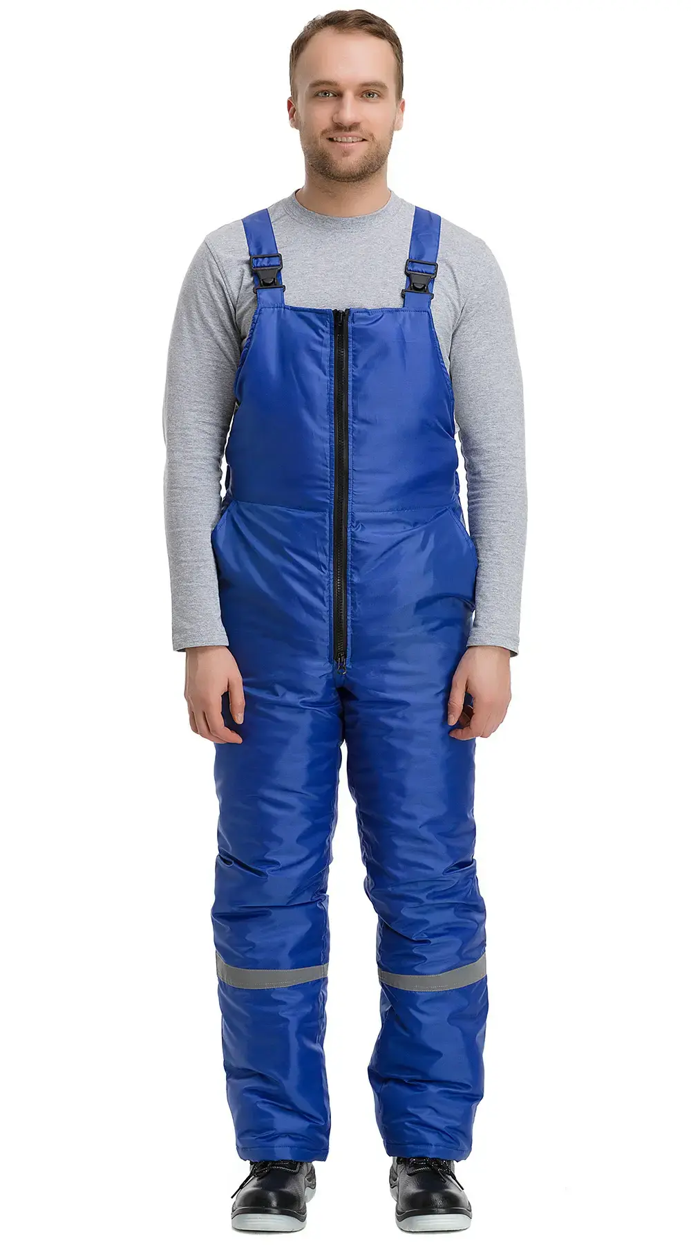 Полукомбинезон рабочий мужской зимний утепленный RONTA PL634 васильковый, темно-синий