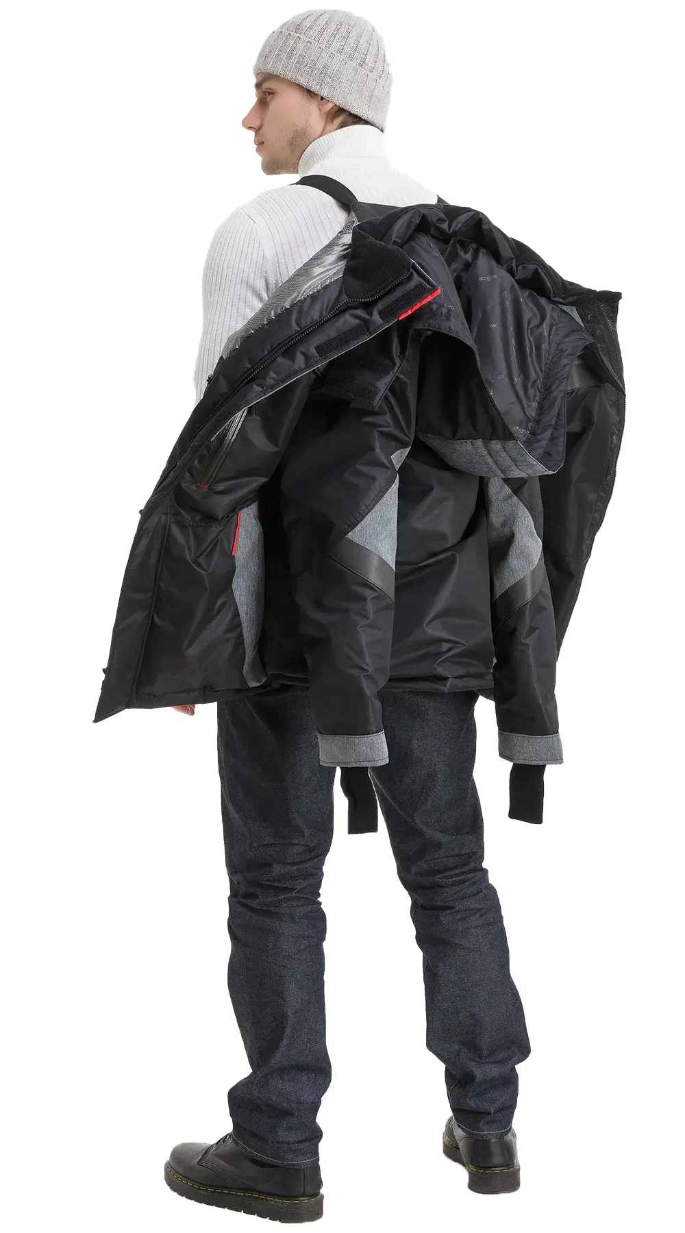 Куртка рабочая мужская зимняя утепленная Восток-Сервис "Траверс" черная, серая