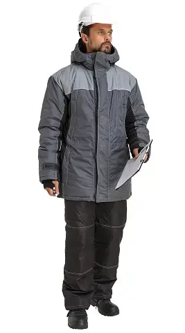 Куртка рабочая мужская зимняя утепленная RONTA KR930 темно-серая, черная, светло-серая Куртка рабочая мужская зимняя утепленная RONTA KR930 темно-серая, черная, светло-серая