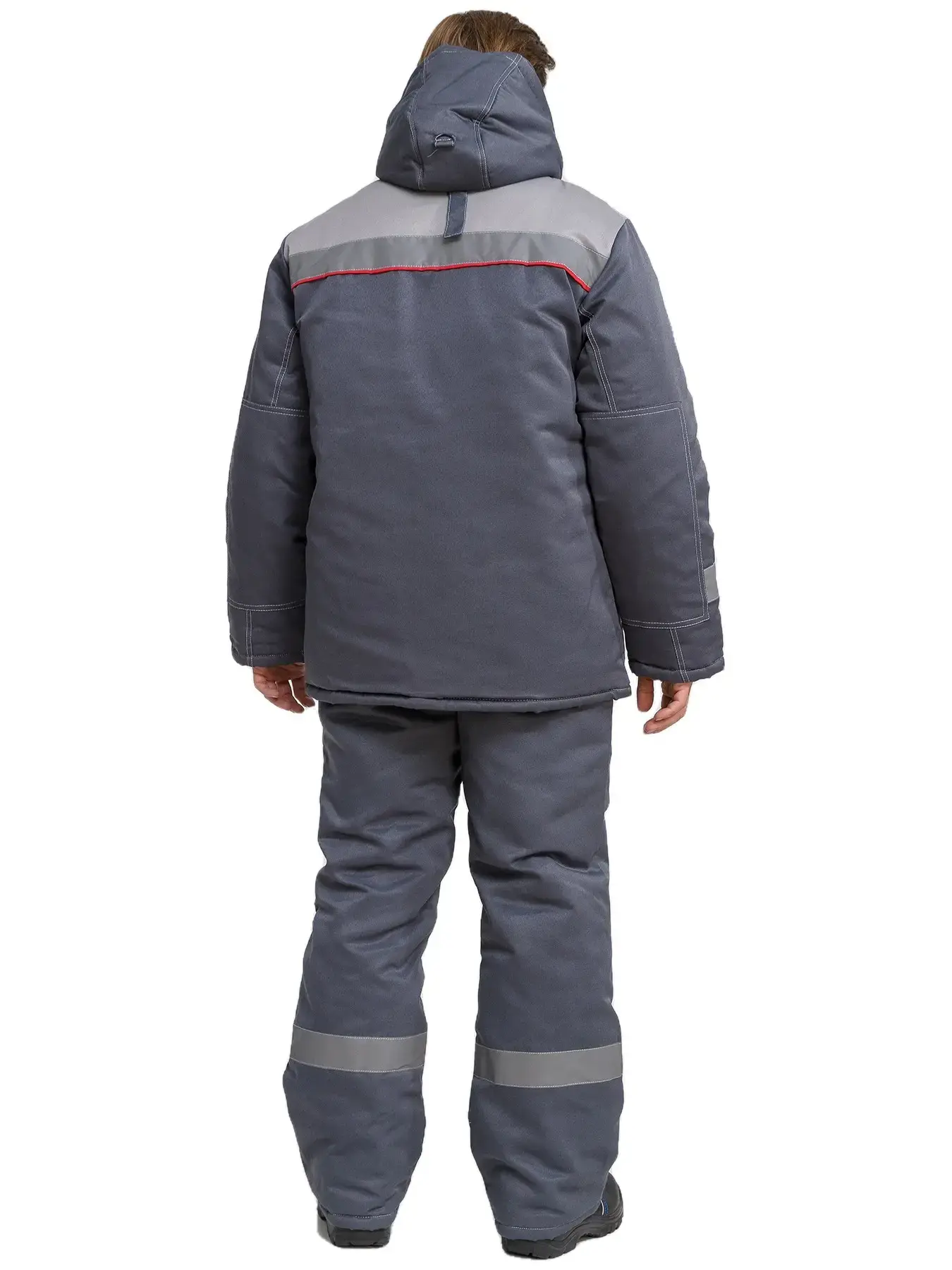 Костюм рабочий мужской утепленный зимний RONTA KSFAVORIT темно-серый, светло-серый