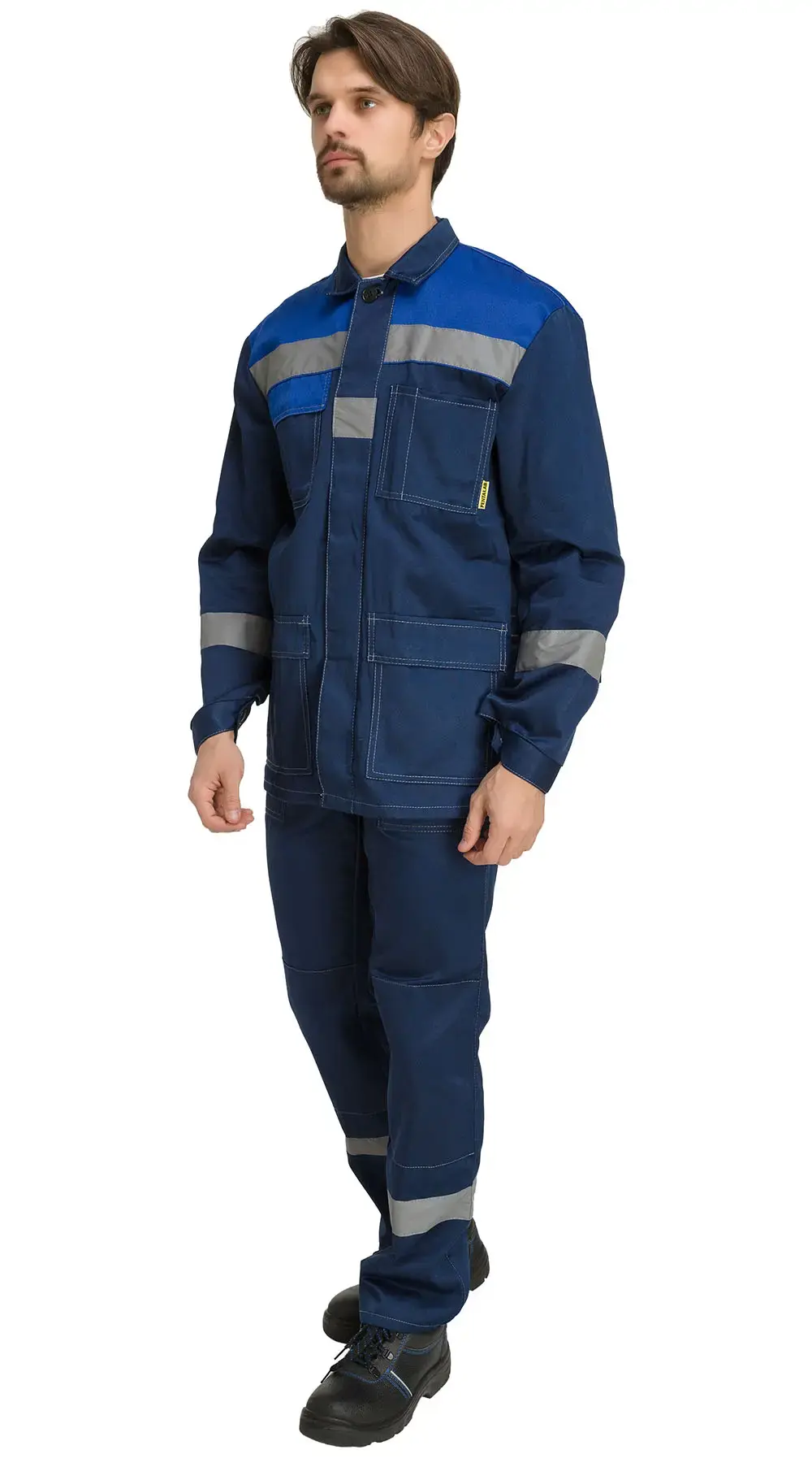 Костюм рабочий мужской летний RONTA KS801 с брюками темно-синий, васильковый