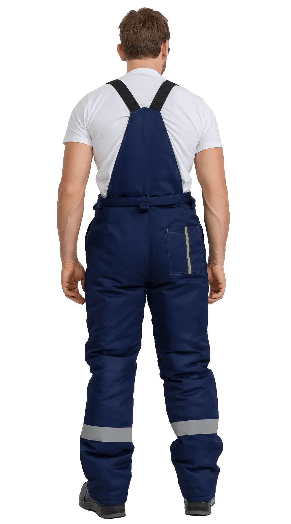 Костюм рабочий мужской утепленный зимний RONTA KS580 с полукомбинезом утепленный т.синий, св.серый