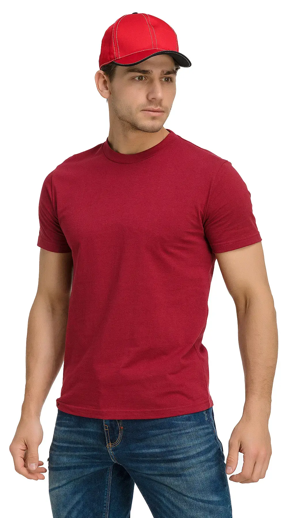 Футболка мужская RONTA FUT001 бордовая