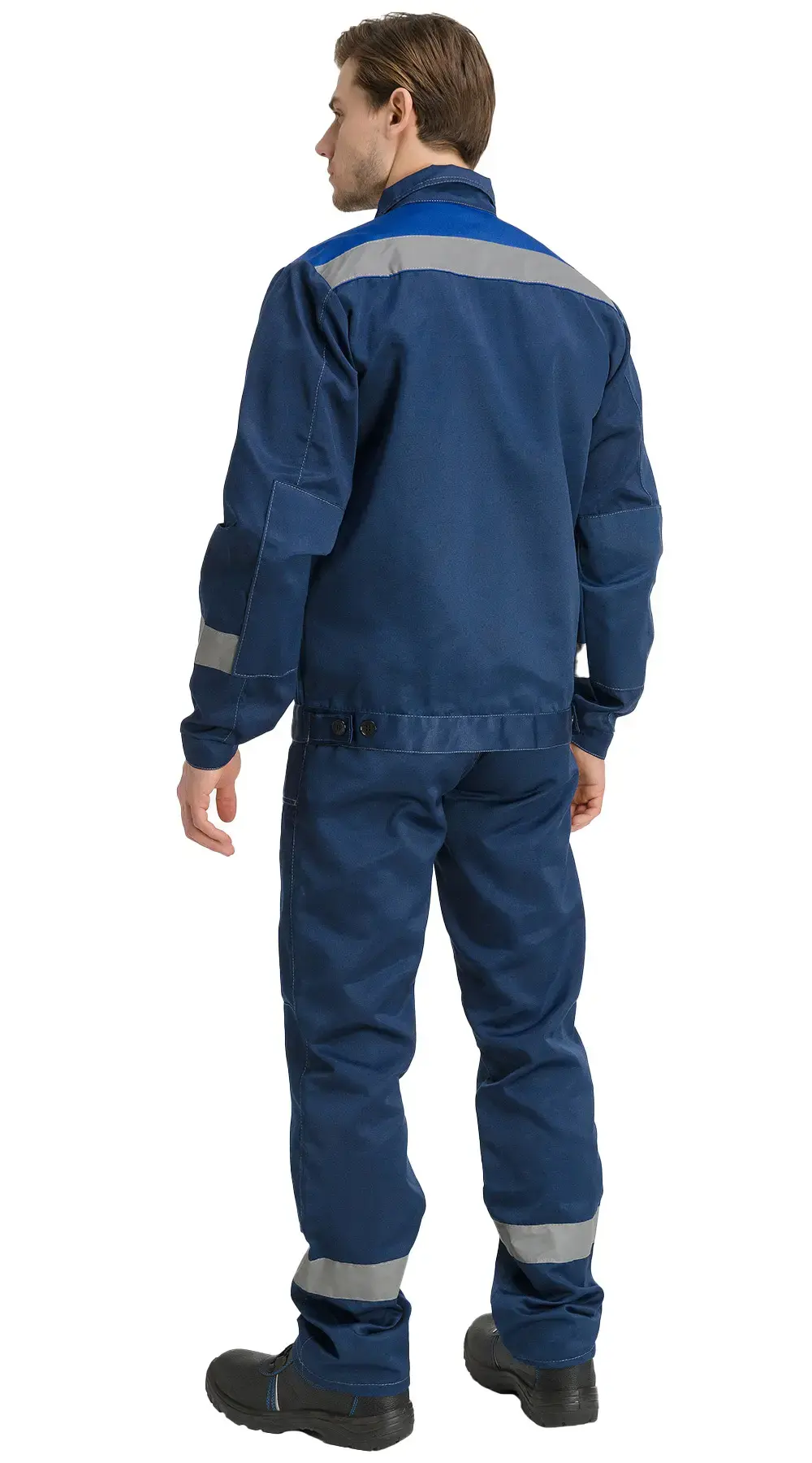 Костюм рабочий мужской летний RONTA KS811 с брюками темно-синий, васильковый