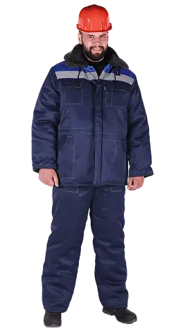 Костюм рабочий мужской утепленный зимний RONTA KS915 темно-синий, васильковый Костюм рабочий мужской утепленный зимний RONTA KS915 темно-синий, васильковый