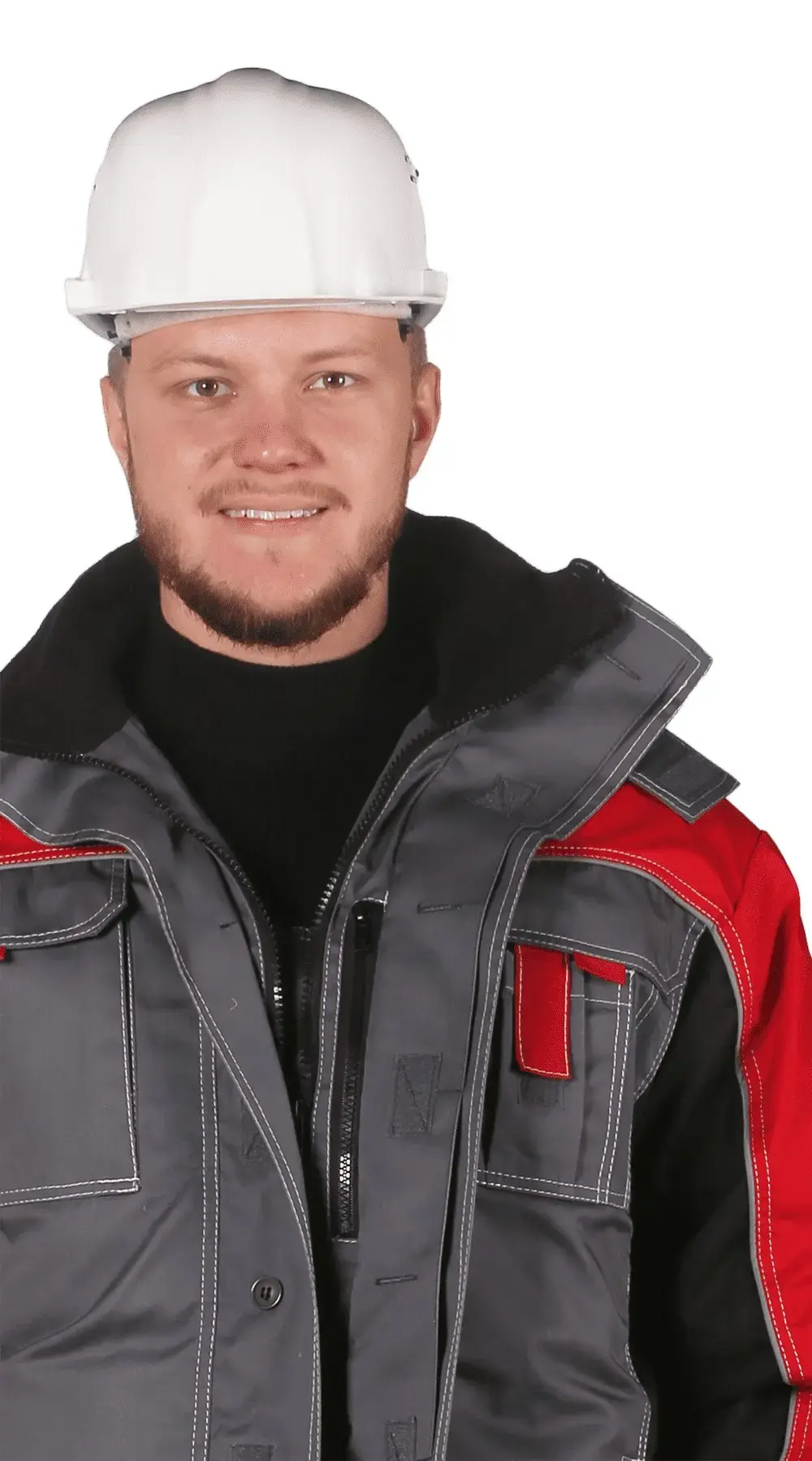 Куртка рабочая мужская зимняя утепленная RONTA KR581 темно-серая, красная, черная