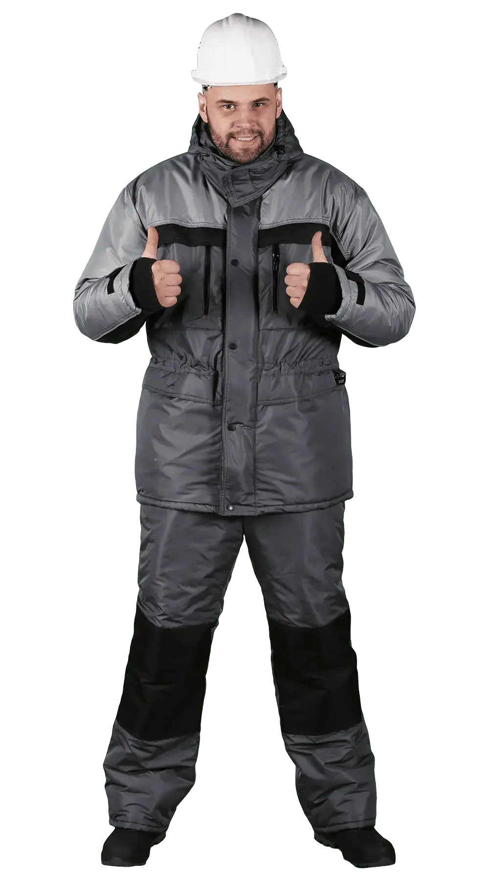 Костюм рабочий мужской утепленный зимний RONTA KS930 темно-серый, светло-серый