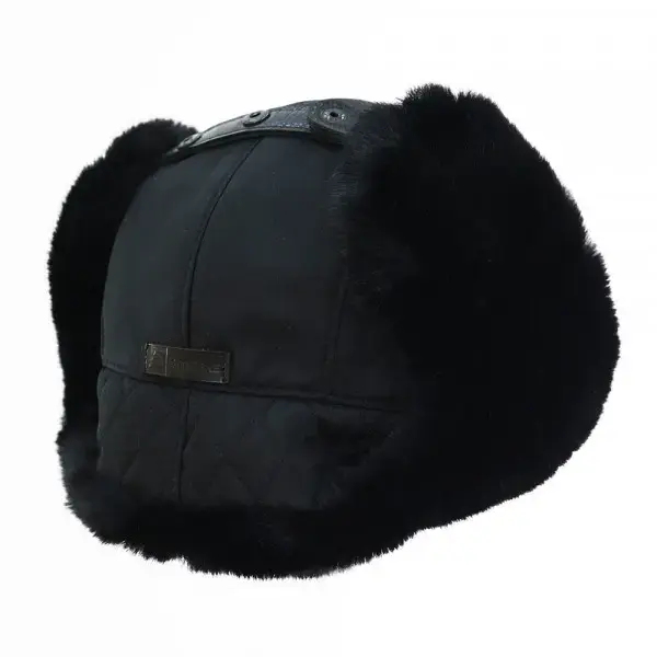Шапка-ушанка BRODEKS KM 109, черный мех