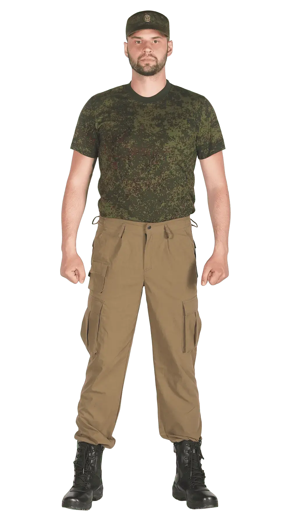 Брюки на резинке (хаки)