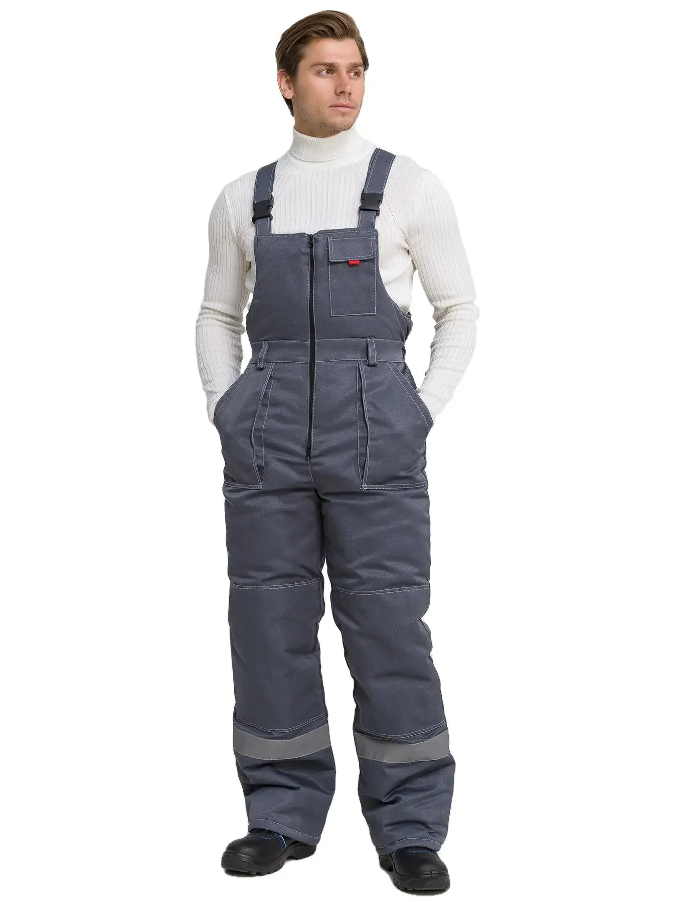 Костюм рабочий мужской утепленный зимний RONTA KSFAVORIT темно-серый, светло-серый