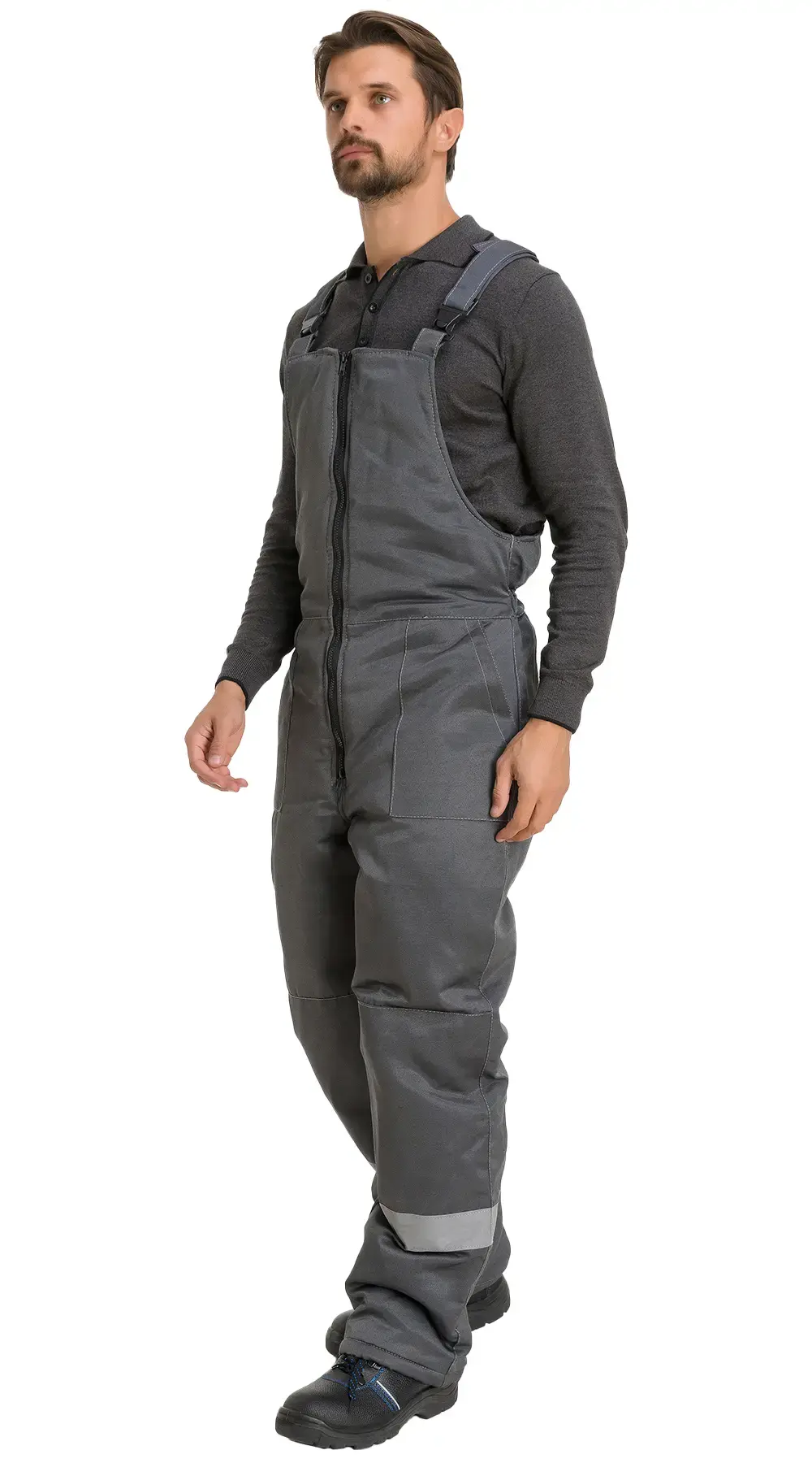 Полукомбинезон рабочий мужской зимний утепленный RONTA PL241 темно-серый