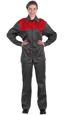 Костюм рабочий женский летний RONTA KS625 темно-серый, красный